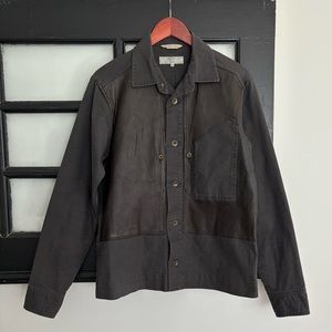 Rag and Bone Shacket Cotton and Leather Shirt Jacket Mens Size Medium 38